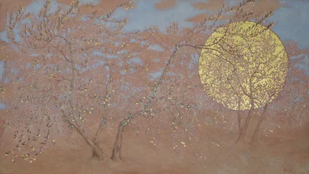 Entusiasme, 2015, olie og bladguld på panel